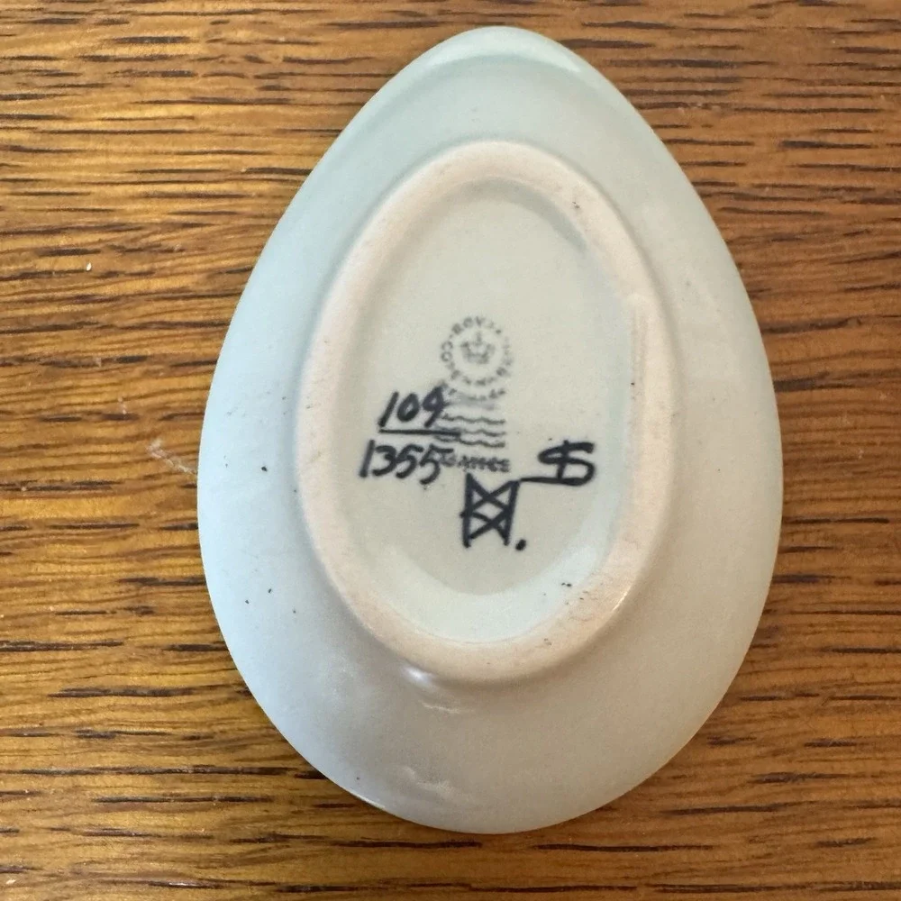 Royal Copenhagen Tenera Crazy Bird Pin Dish Set Of 2 Beth Breyen Denmark 1960s
